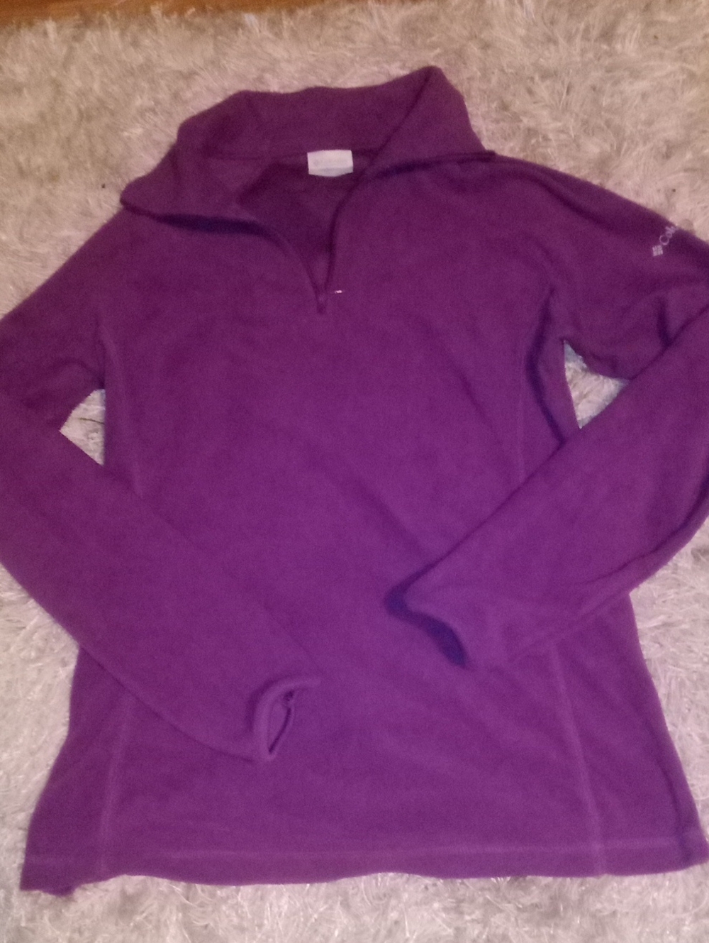 Columbia Women’s Purple Quarter-Zip Fleece Pullover